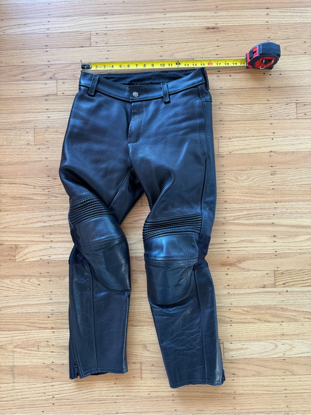 Vanson Leathers Motorcycle Pants Black Leather Made USA 32 Vintage EUC